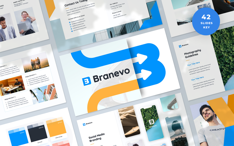 Branevo – A márka-azonosságra vonatkozó irányelvek prezentációs kulcsszó-sablonja