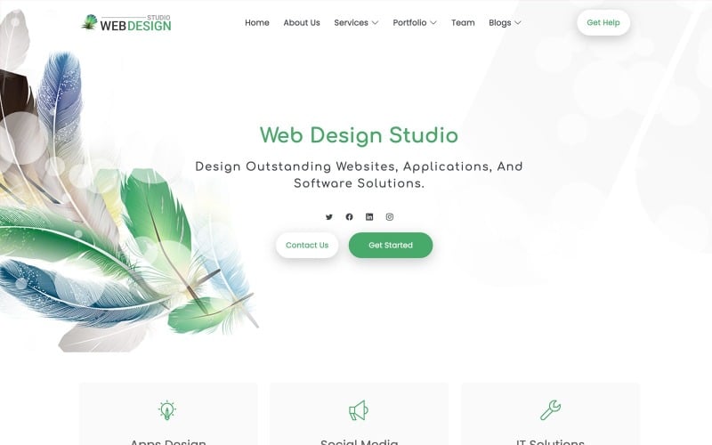 DesignSoft – Web Design Studio-Website-Vorlage