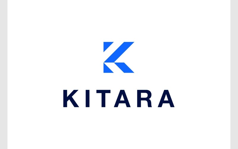 Letter K modern eenvoudig logo