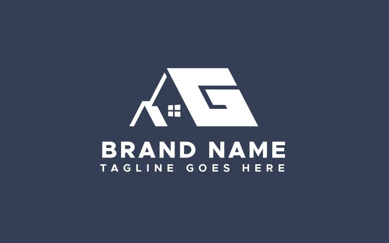 Modèle de conception de logo de propriété de maison lettre G