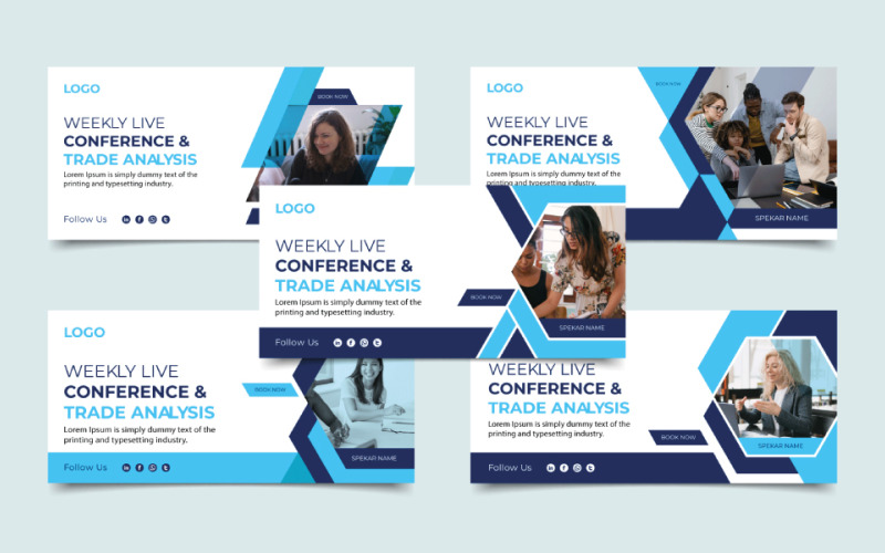 Progettazione di banner Web aziendali per conferenze