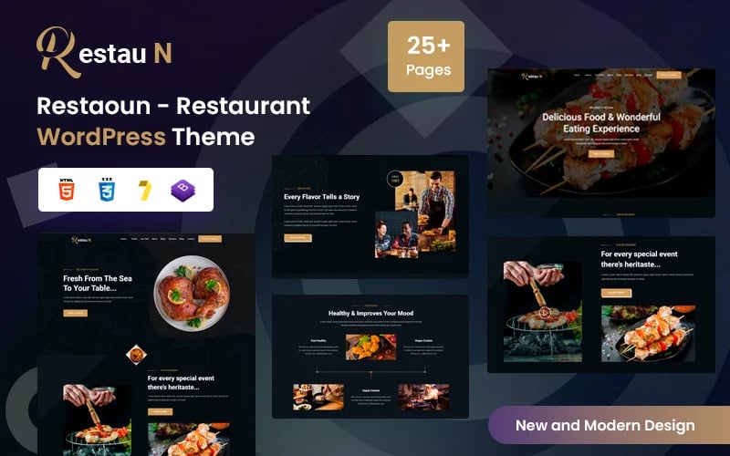 Restouns - Restaurace a jídlo WordPress Téma