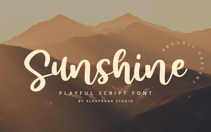 Sunshine - Speels scriptlettertype