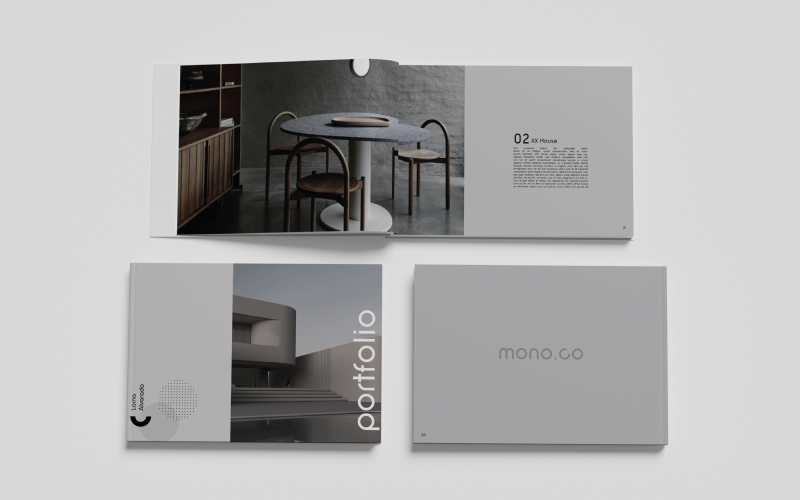 Modèle d'architecture Portfolio A3 Format paysage