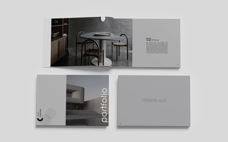 Portfolio szablonów architektury A3 w formacie poziomym