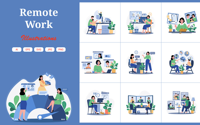M553_Remote Work Illustration Pack 2