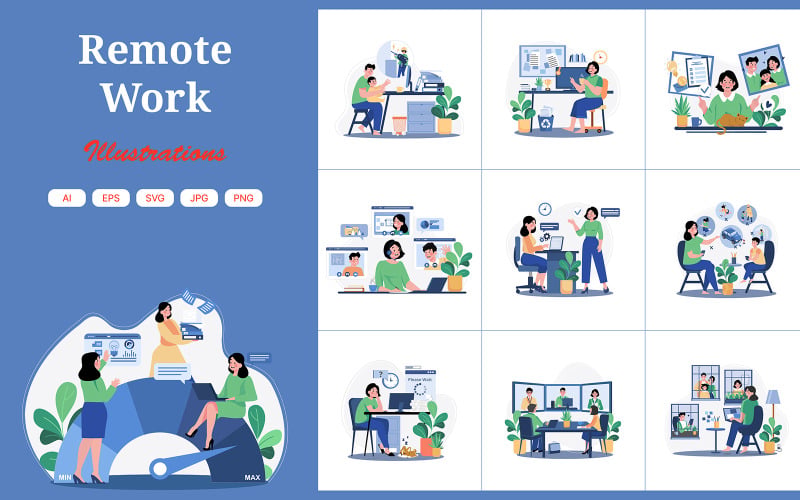 M553_Remote Work Ilustrace Pack 2
