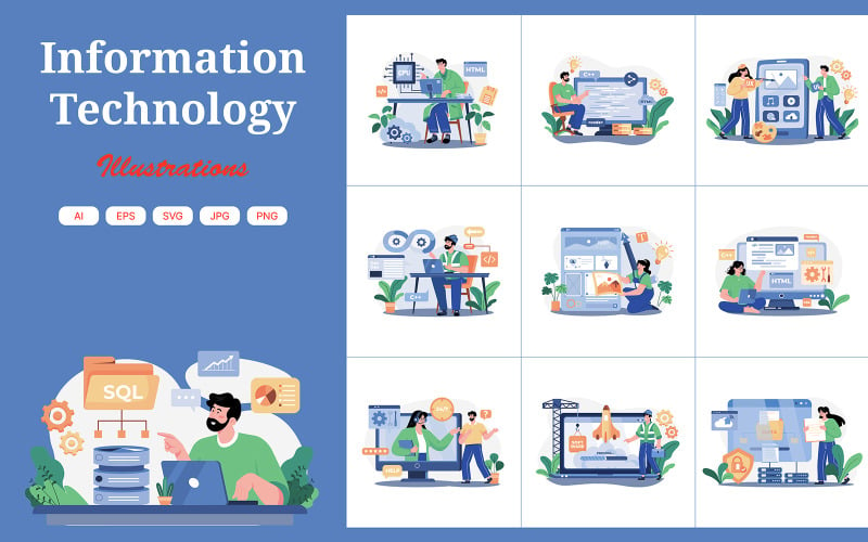 M562_Pack d'illustrations sur les technologies de l'information 1