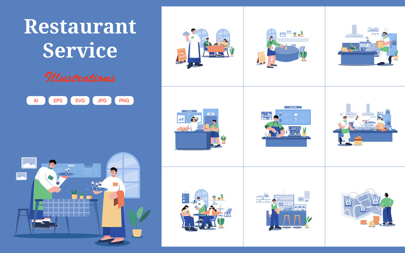 M566_Restoran Hizmeti Çizim Paketi