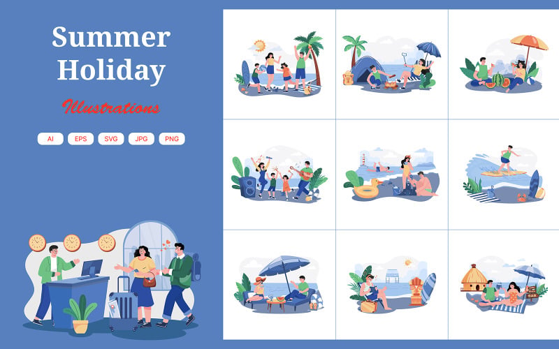 M586_Summer Holiday Illusztrációs csomag