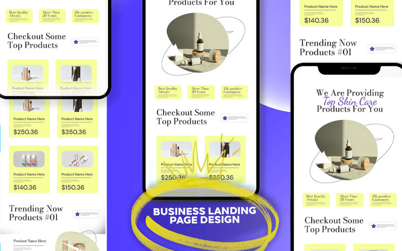 Marknadsföring Business Agency målsida mall design layout
