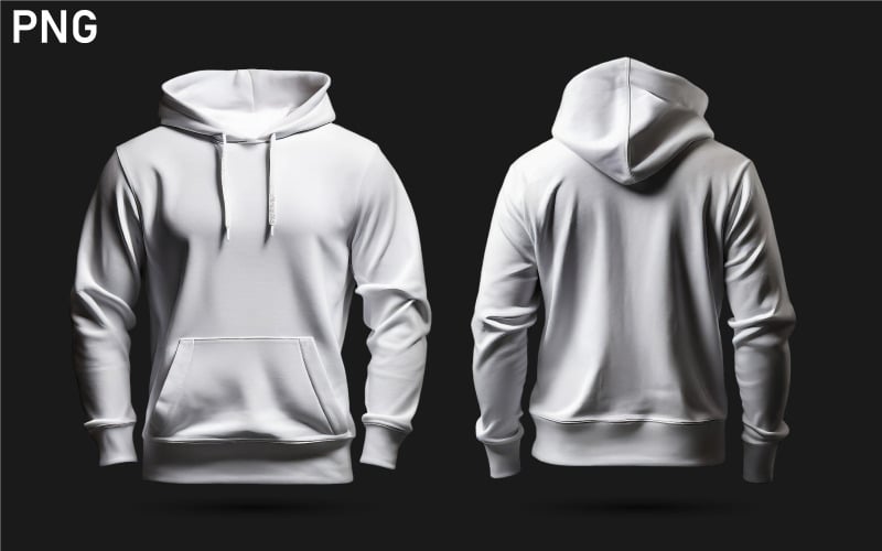 Maqueta de sudadera con capucha blanca. numero 5