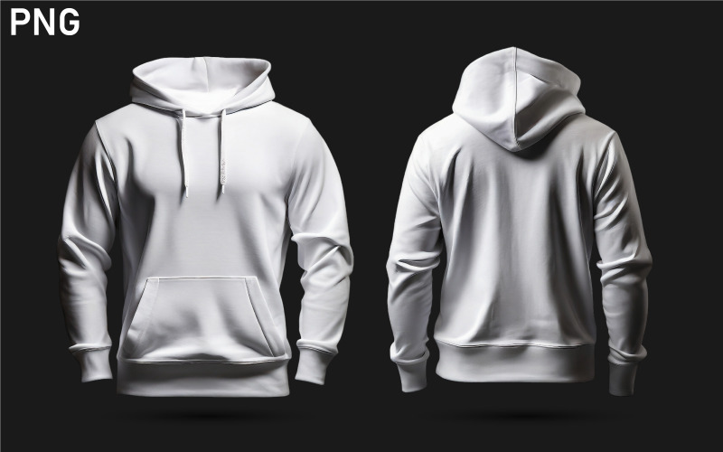 Maquette de sweat-shirt à capuche blanc. n ° 5