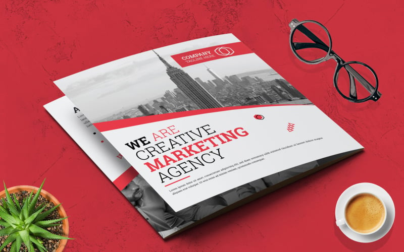 Marketingbureau Squire driebladige brochure