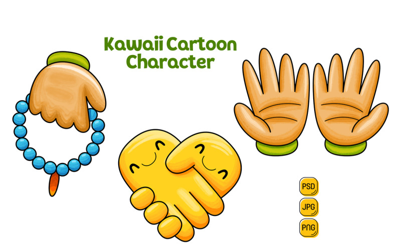 Paquete de personajes de dibujos animados Kawaii #09