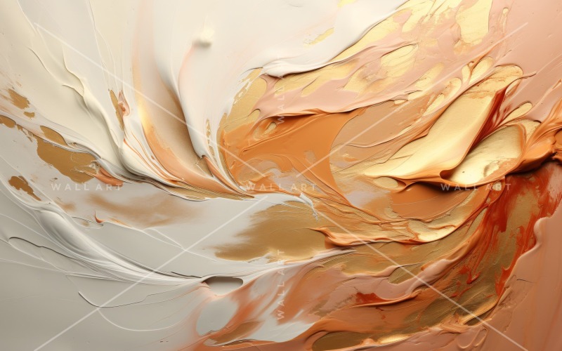 Abstracte kunst Gouden folie Elegantie 3