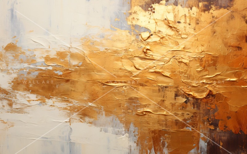 Artistiek Muurdecor Gouden Folie 5