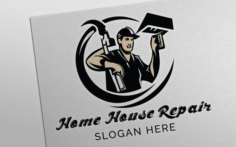 Casa riparazione costruire tuttofare Logo Design