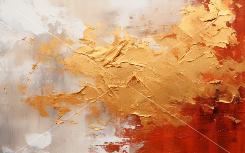 Golden Foil Art abstrakta uttryck 5