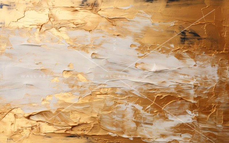 Golden Foil Brush Strokes Artistic Expression 4