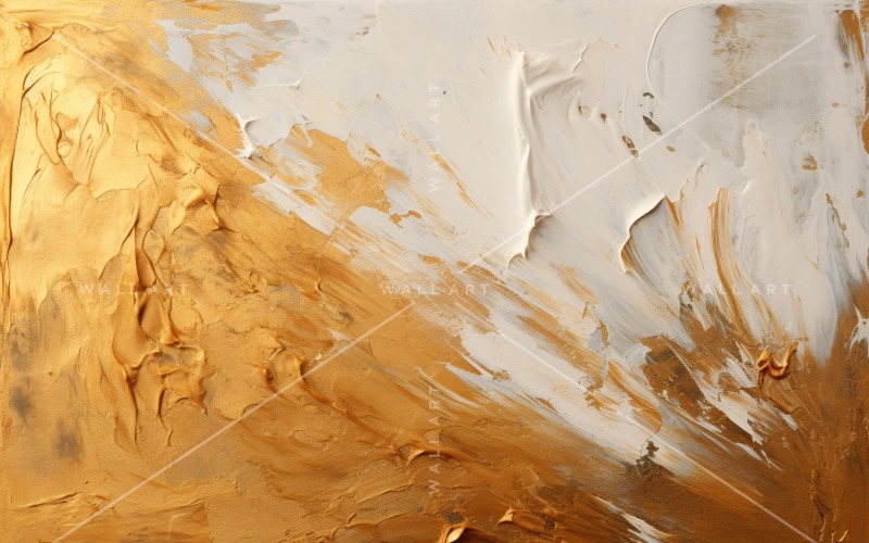 Golden Foil Brush Strokes Artistic Expression 5