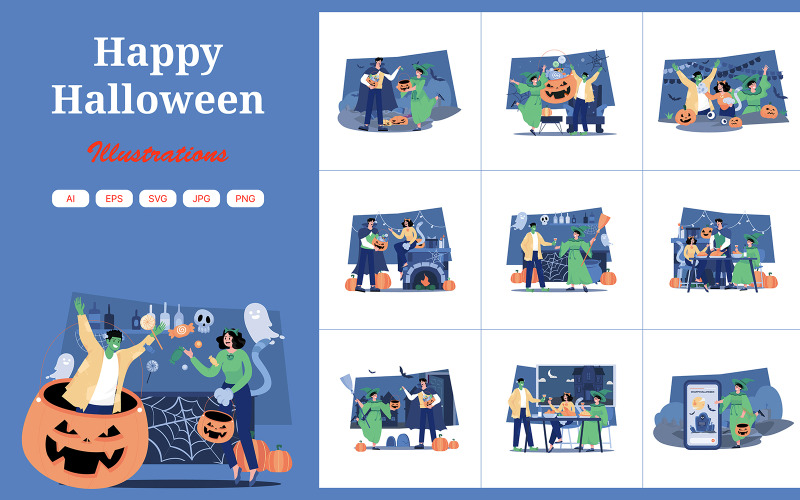 M538_Halloween-illustratiepakket