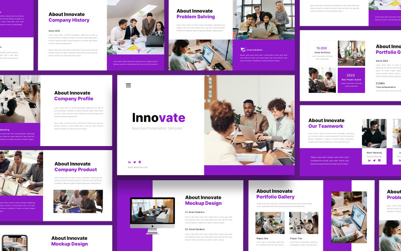 Innovate – PowerPoint-Vorlage für Firmenprofil