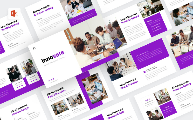 Innovate - Профіль компанії Шаблон PowerPoint