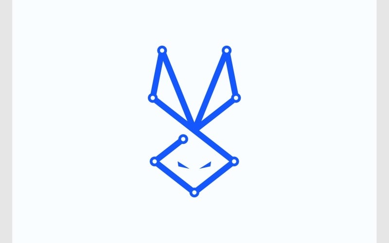 Konijn technologie digitaal logo