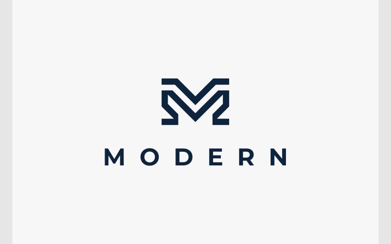 Letter M Initial Monogram Logo