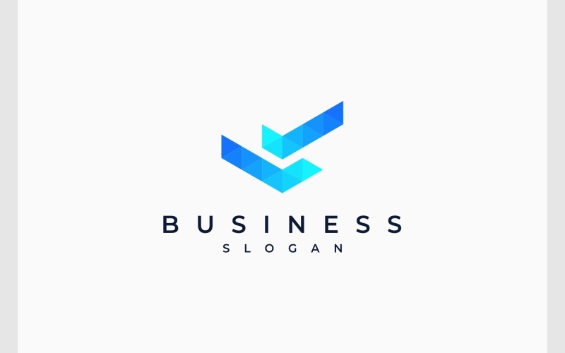 Letter V Abstract Modern Logo