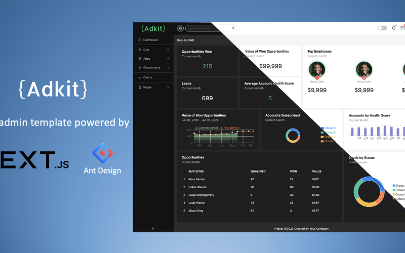 Adkit - Nextjs 管理模板 | Next.JS、React、Ant Design