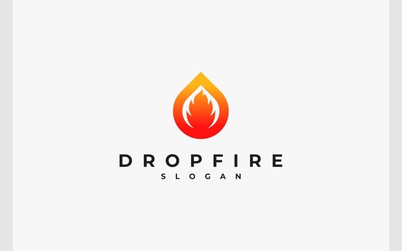 Логотип Drop Fire Flame Hot Burn