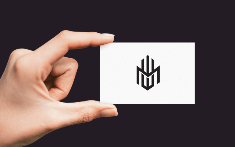WM Monogram briefsjabloon merkidentiteit Logo