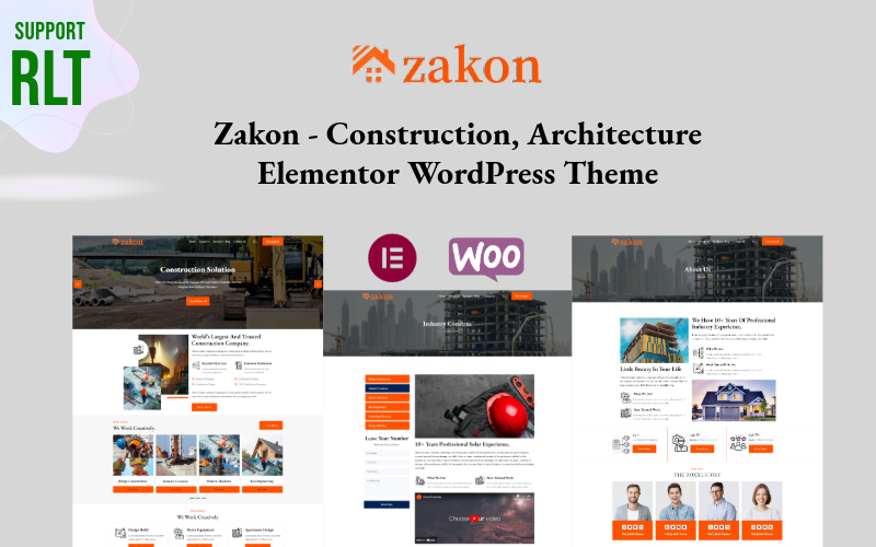 Zakon - Bouw, Architectuur Elementor WordPress Thema