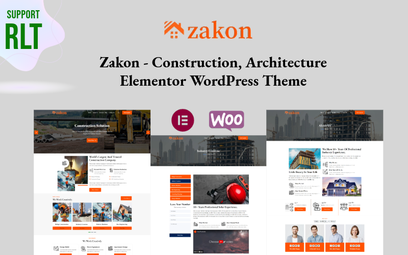 Zakon - Tema de WordPress Elementor de construcción y arquitectura
