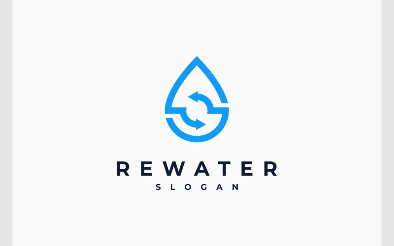 Крапля води Recycle Стрілка логотип
