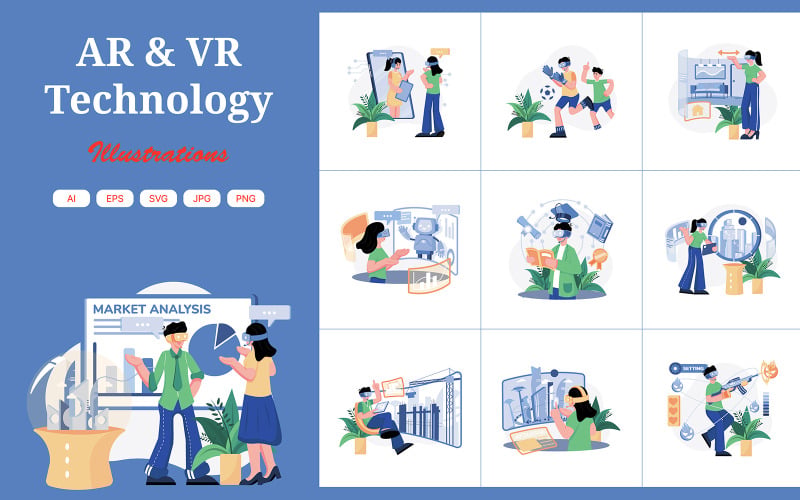 M506_AR-VR Technologie-Illustrationspaket