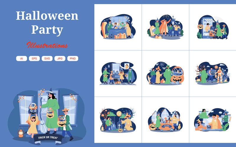 M518_ Halloween Illustration Pack 1