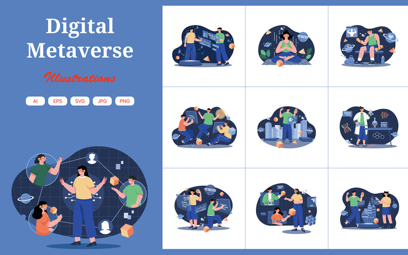 M529_Digital Metaverse-illustratiepakket