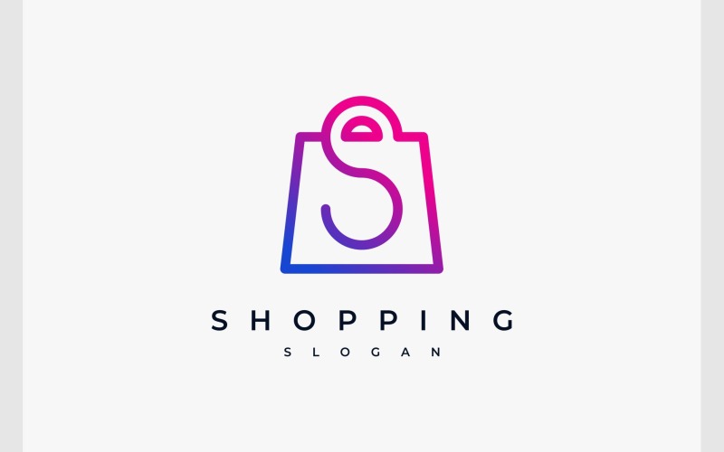 S harfi alışveriş çantası logosu
