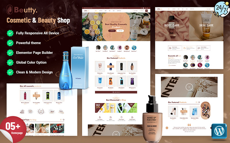 Beutty - 化妆品和美容 WordPress 主题