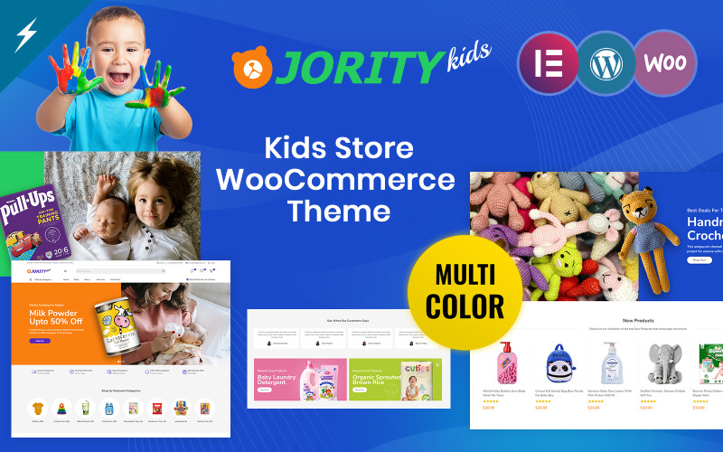 Jority - Winkel voor kinderen, babyvoeding en speelgoed WooCommerce-thema