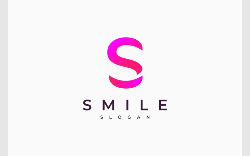 Letra S Sorriso Feliz Logo
