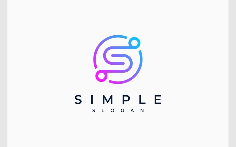 Letter S Circle Minimalist Logo