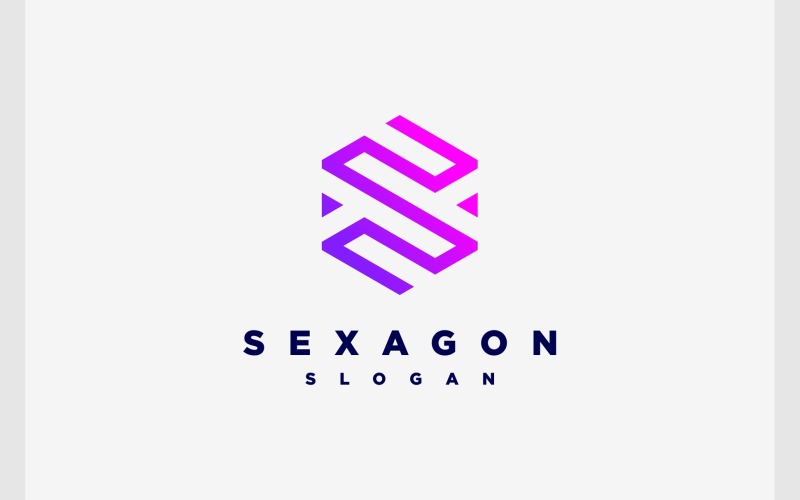 Letter S Hexagon Geometric Logo