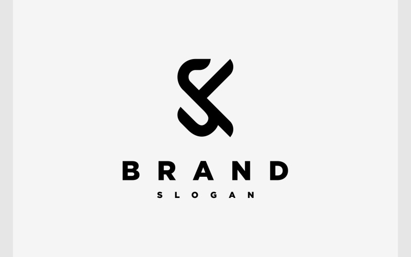 Lettre SK Monogramme Simple Logo