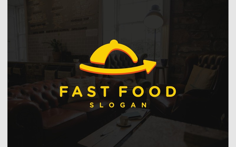 Logo della freccia di consegna fast food