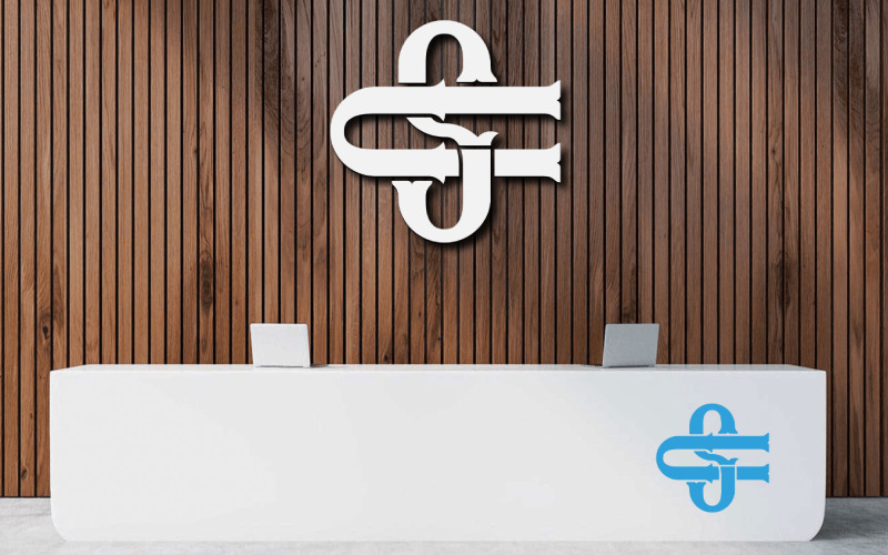 Modello di logo di identità del marchio con lettera monogramma SU