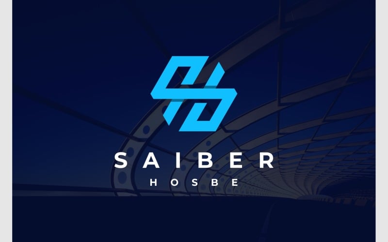 Písmeno SH HS Geometrické Logo